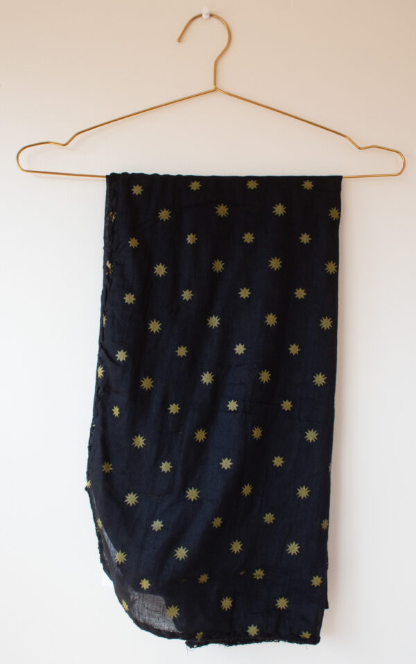 Black Sun Cotton Scarf 2yd x 2yd - Image 3