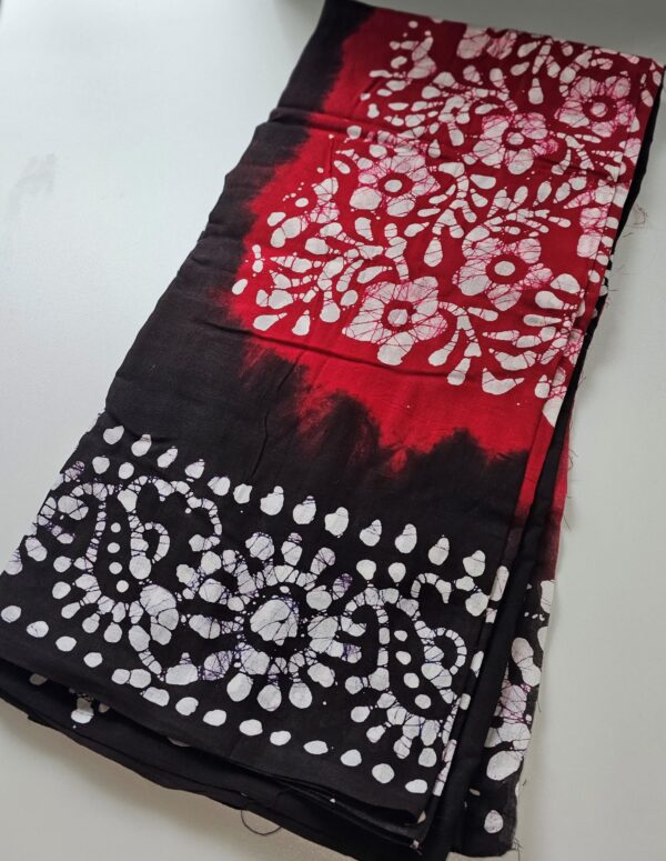 Red and Black Cotton Piece - 2.25 Yards