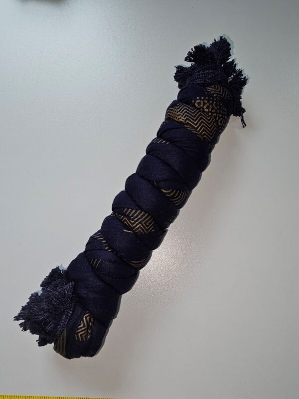 Dark Blue Cotton Scarf Twist ~2yd Long