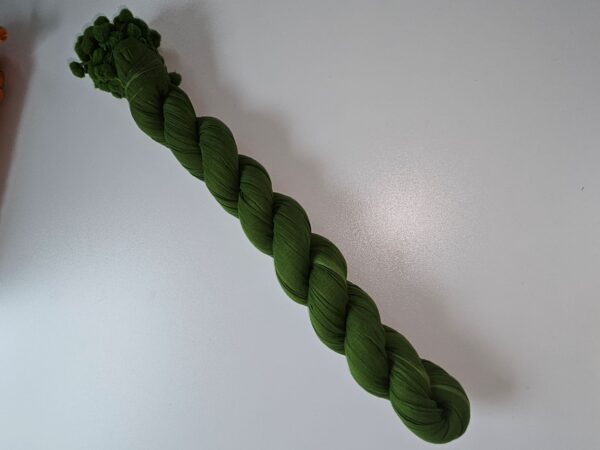 Green Cotton Scarf Twist ~2yd Long