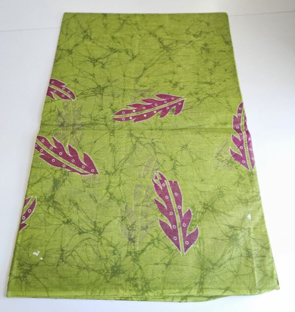 Green Floral Cotton Piece - 5 Yards