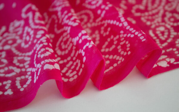 Dark Pink Spotted Cotton Piece - 5 Yards - Image 3