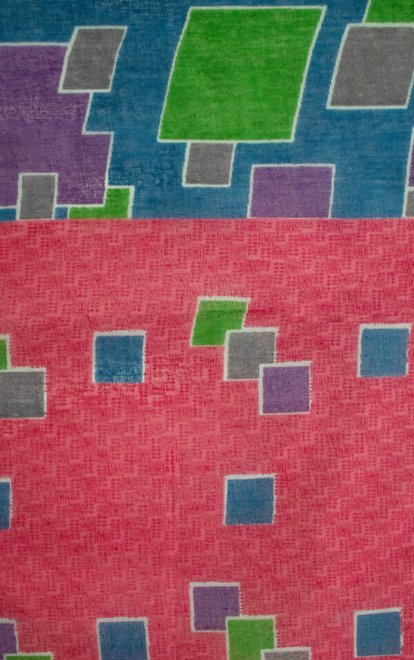 Pink Squares Cotton Piece - 5 Yards