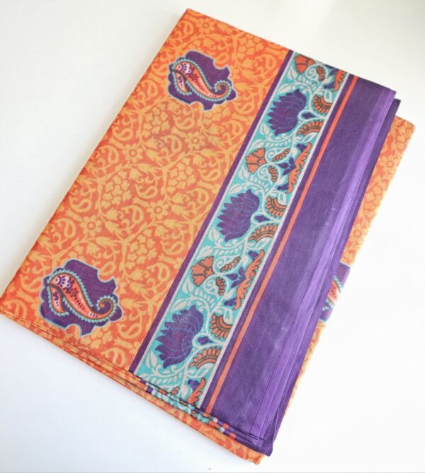 Orange Paisley Cotton Piece - 5 Yards