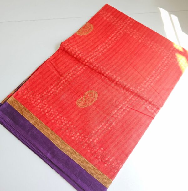 Red and Purple Cotton Piece - 5 Yards