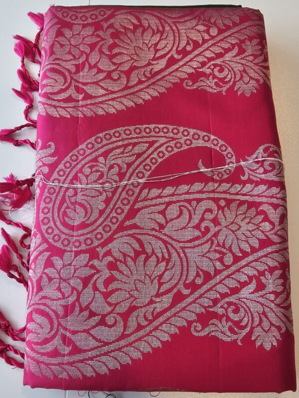 Pink Paisley Silk - Silver Infused