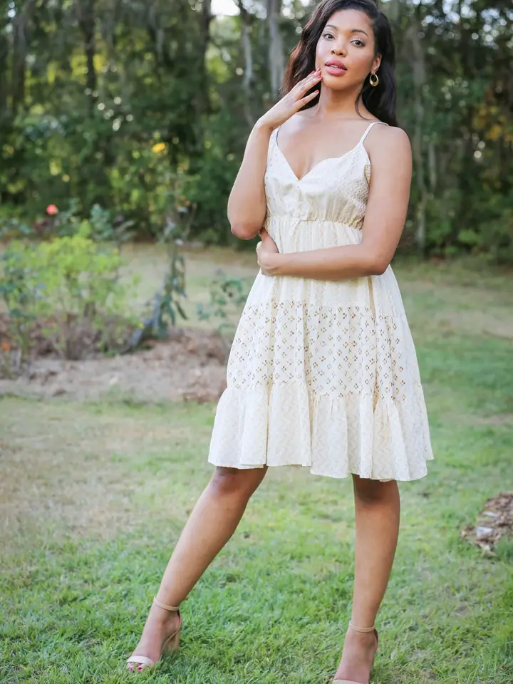 BohoTranquility Babydoll Dress – Soft, flowy dress with a relaxed fit and natural boho charm.